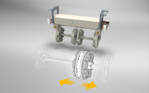 3D Produktrendering eines Trommelaggregat mit Funktionsgrafik